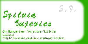 szilvia vujevics business card